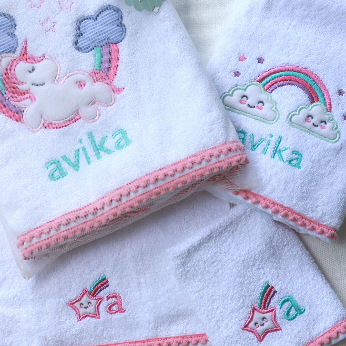 Unicorn Love - 4 pc Baby Bath Collection