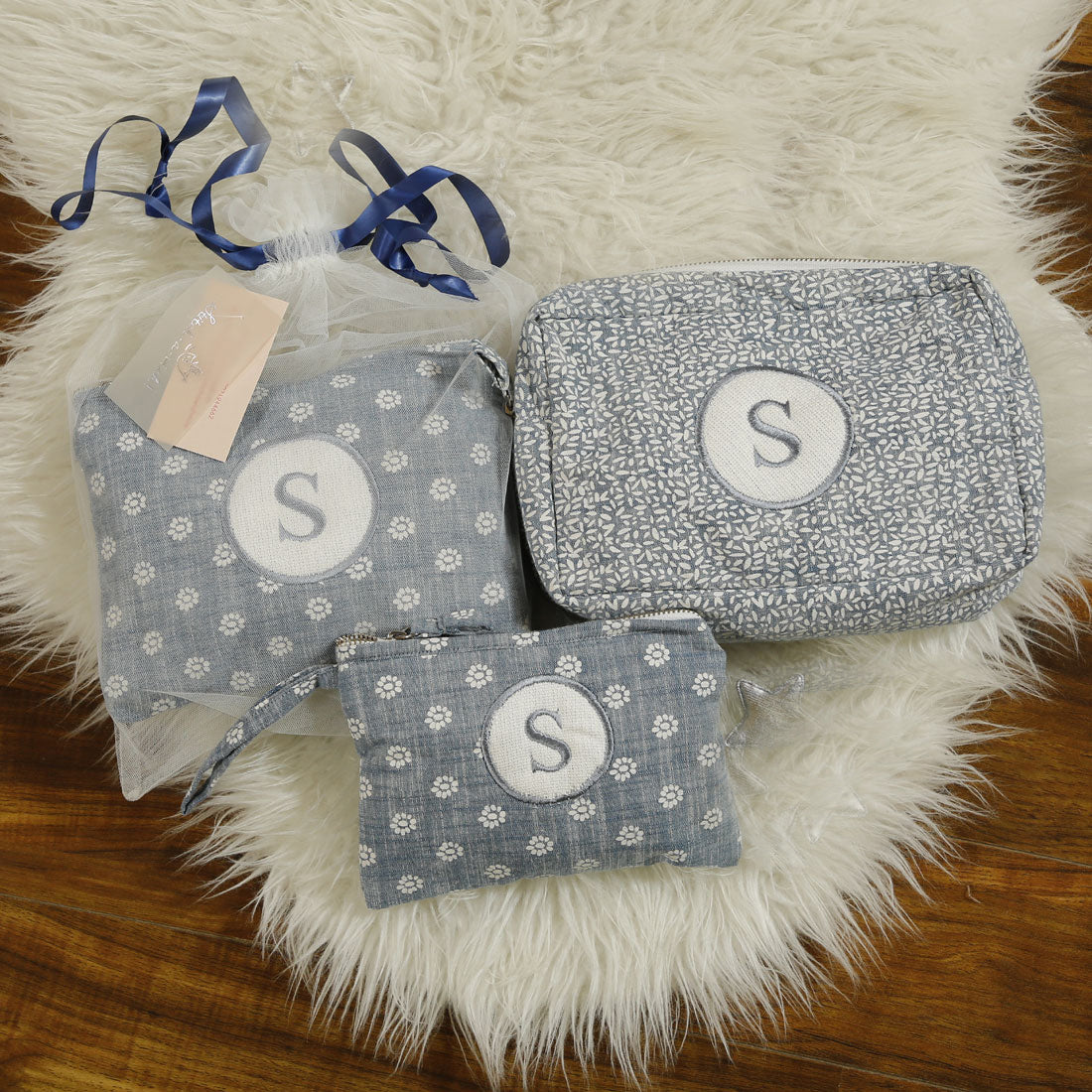 Grey Patterned 3 pc kit set