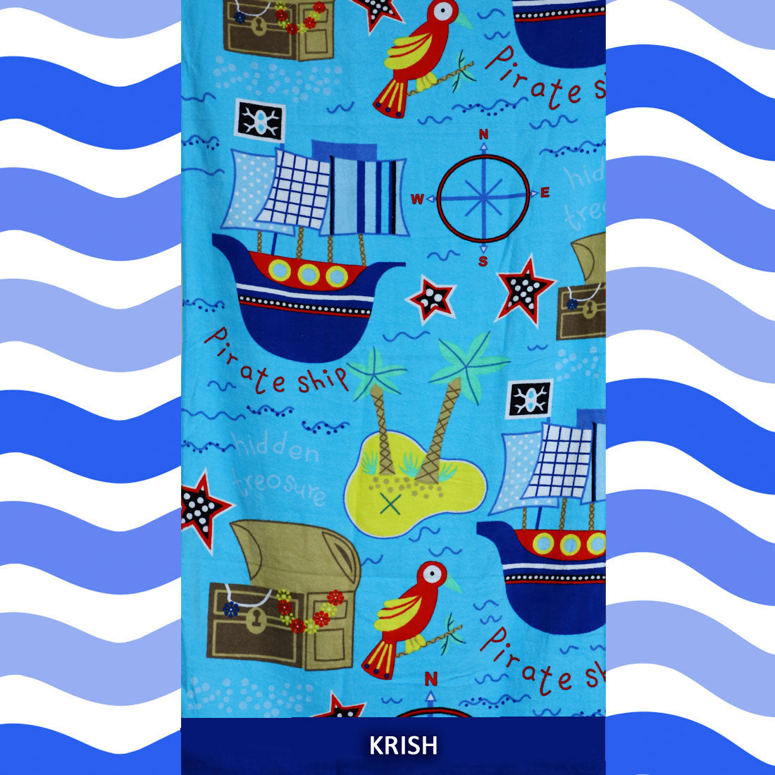 Pirates Ahoy Printed towel