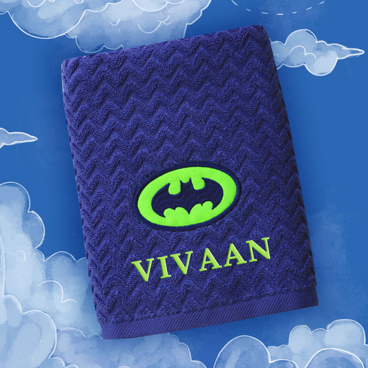 Batman Returns Blue Chevron Bath Set