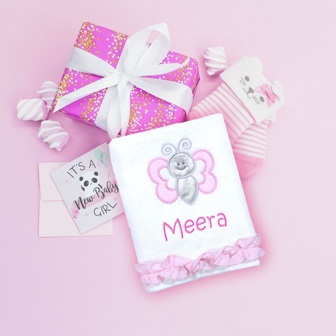 Beautiful Butterfly Baby Bath towel