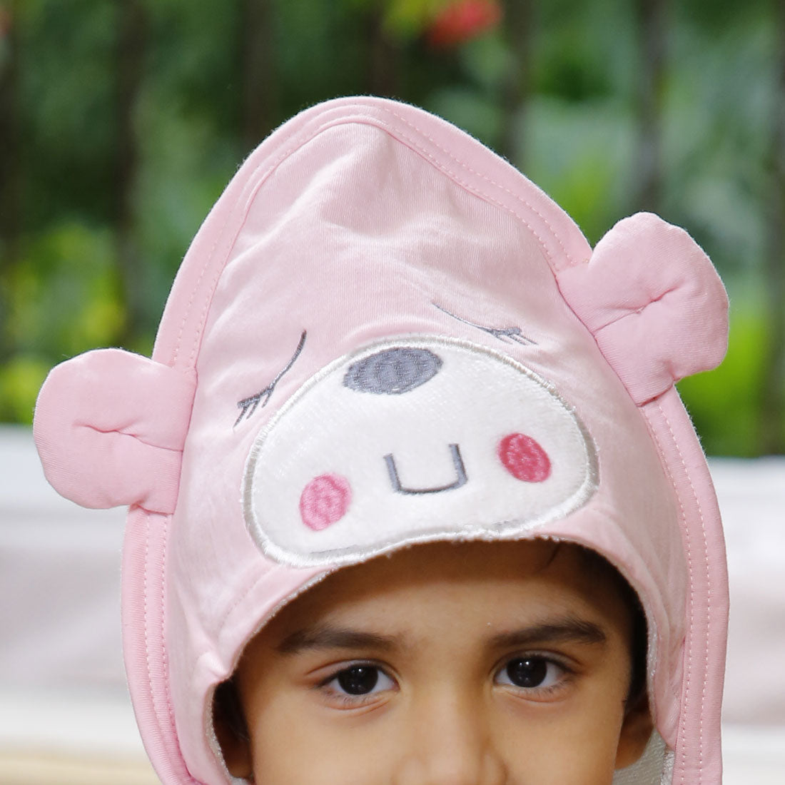 Teddy Love Pink Hooded Towel