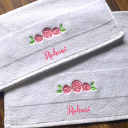 Rose 4 pc Workout Hand Towel Set